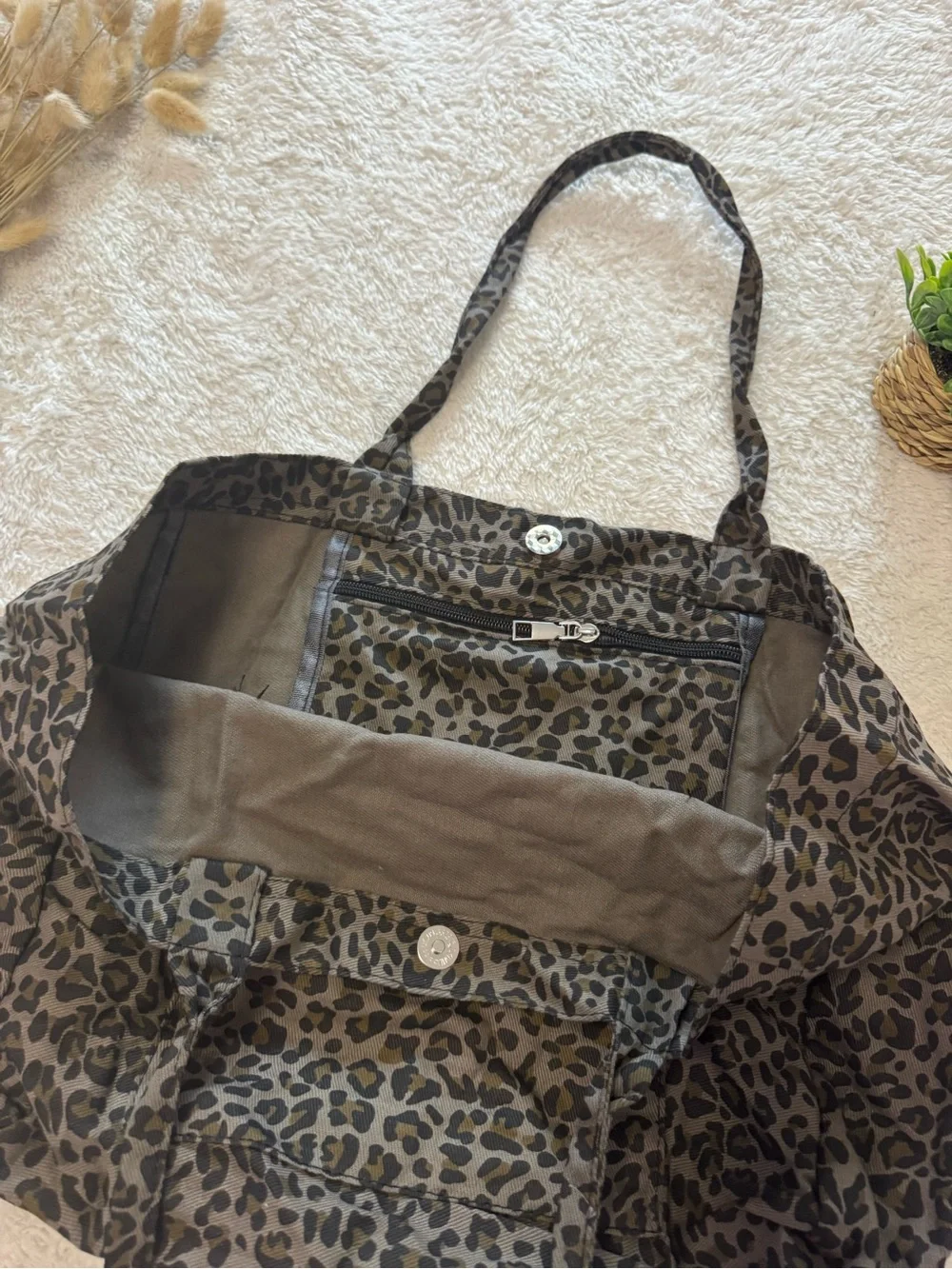 New Leopard Print Oversized Tote Shoulder Bag